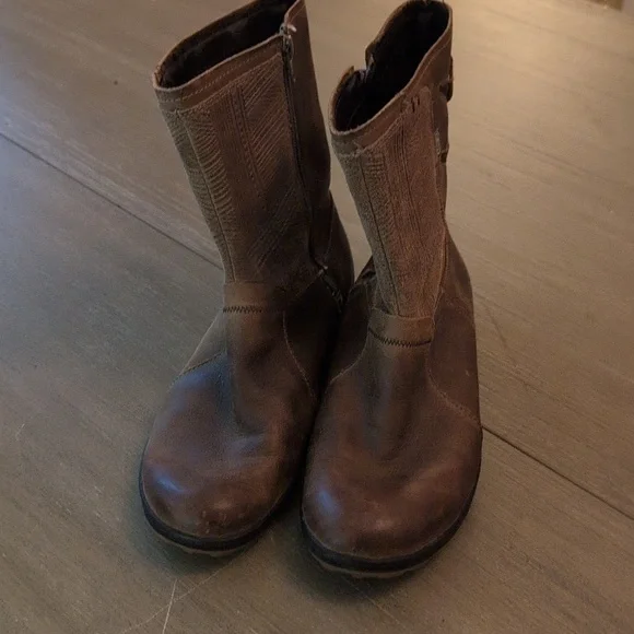 Merrell Ashland Vee Leather Suede Waterproof Mid Calf Boots Tan Women’s 10 - Picture 2 of 12